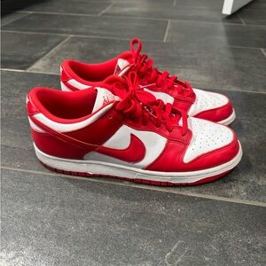 Nike Red and White Athletic Shoes